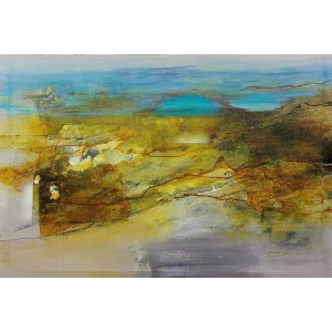L'passo Benjamin, 33 x 48 Inch, Acrylic on Canvas, Abstract Paintings, AC-LPB-020